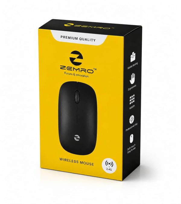 Wireless Mouse, Black, 10M Radius