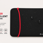 Reversible Laptop Sleeve, Black/Red, Water Repellent, Slim Fit image 5